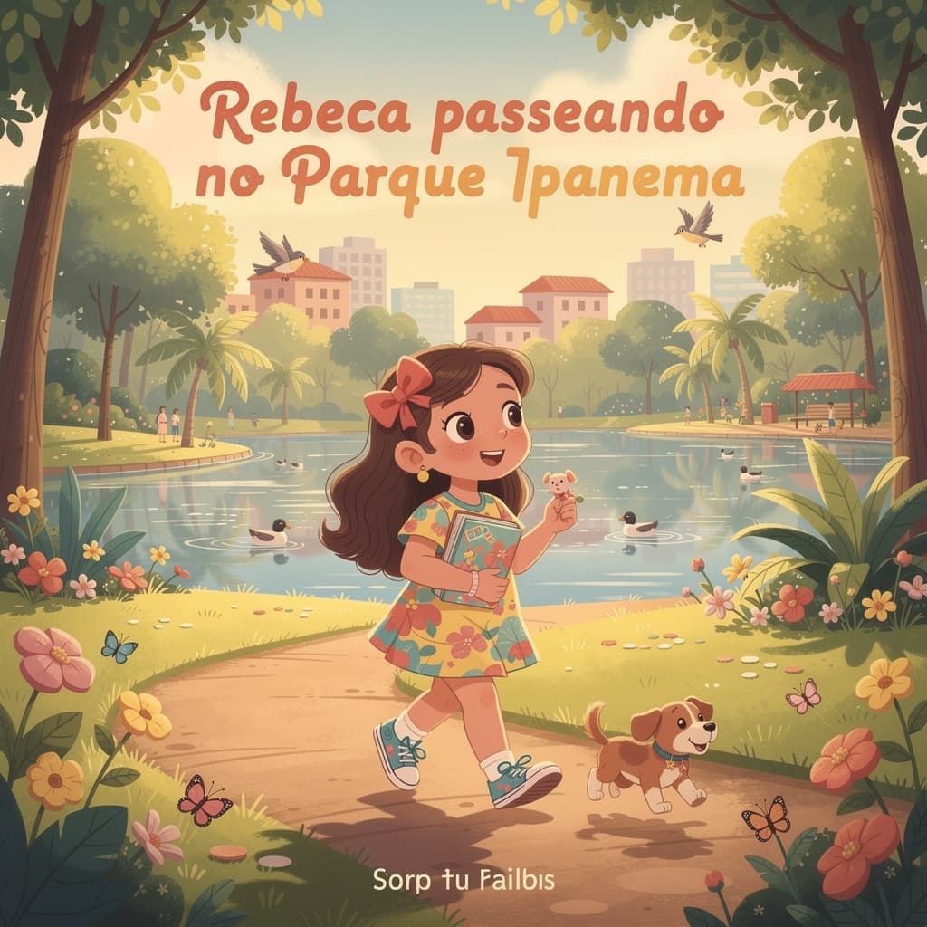 Capa do livro Rebeca passeando no Parque Ipanema
